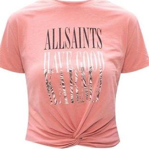 AllSaints have good karma cropped shirt. Size M.